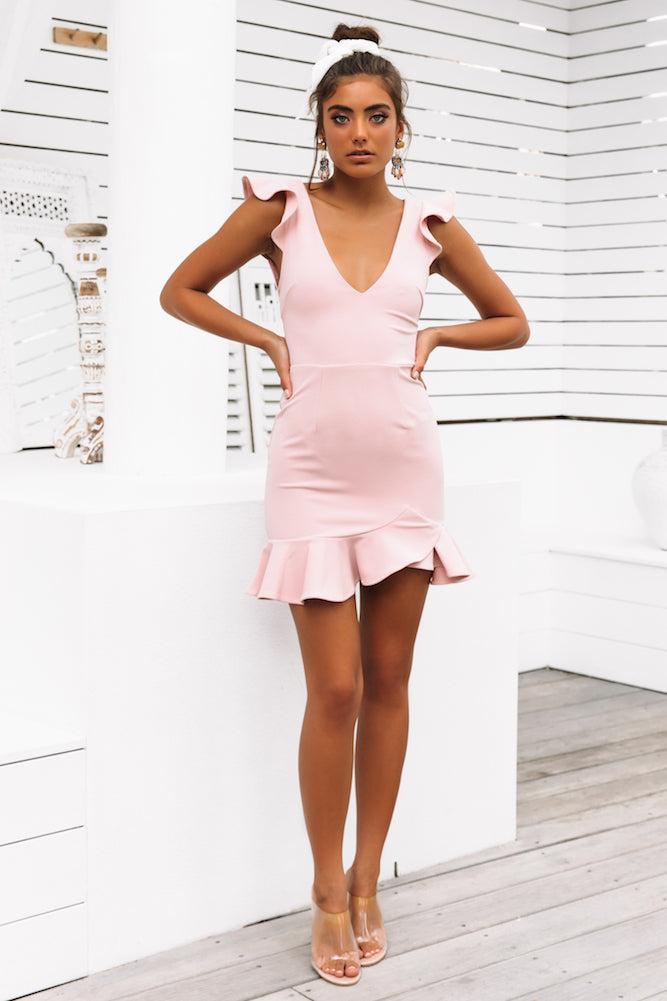 Take The Reigns Dress Blush Product Image