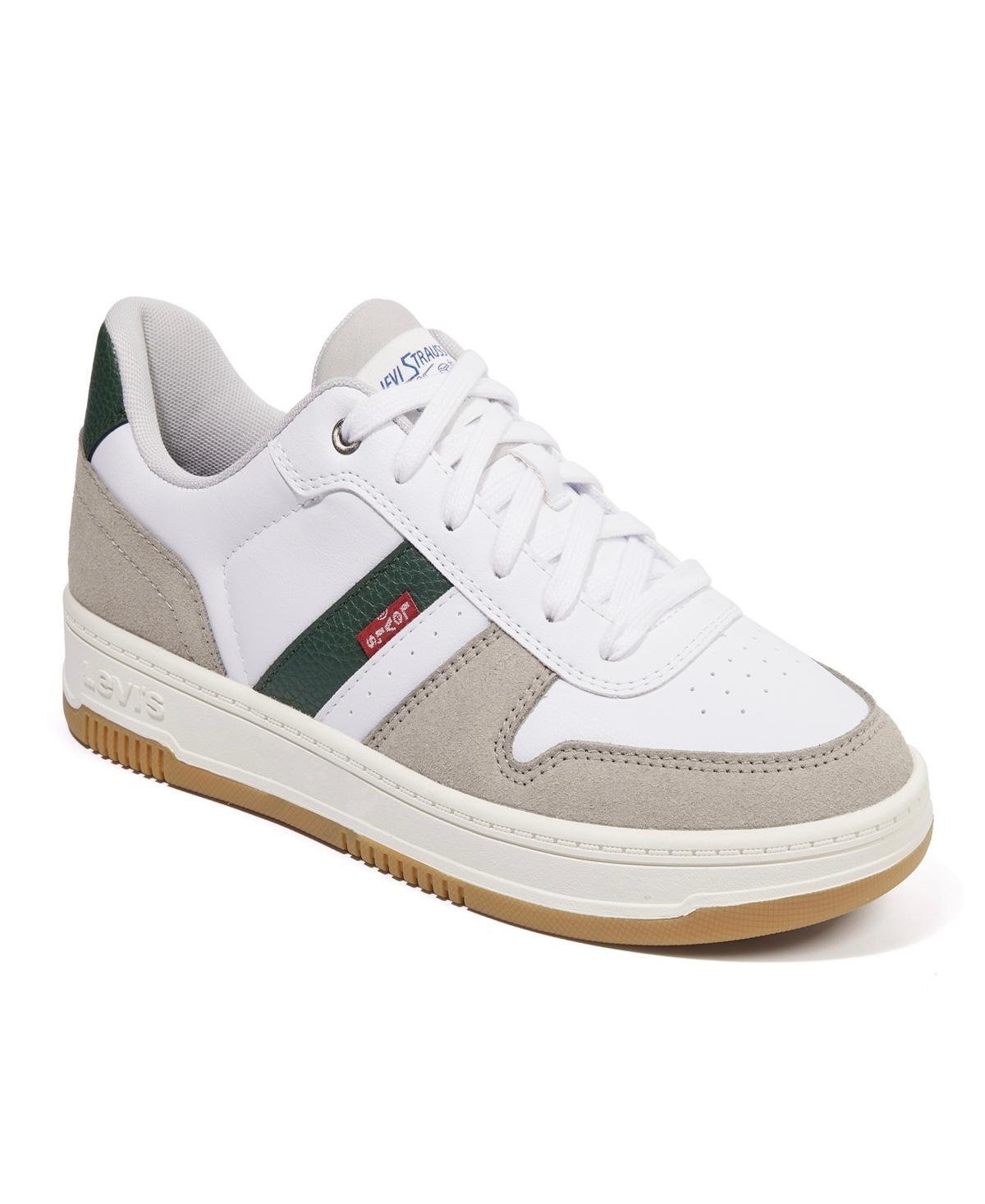 Levis Mens Drive Lo Lace Up Sneaker - White/Cappuccino Product Image