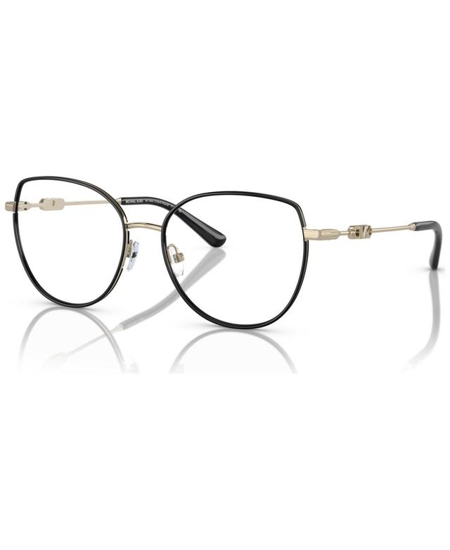 Michael Kors Womens Irregular Eyeglasses, MK3066J 53 - Light Gold-Tone, Black Product Image