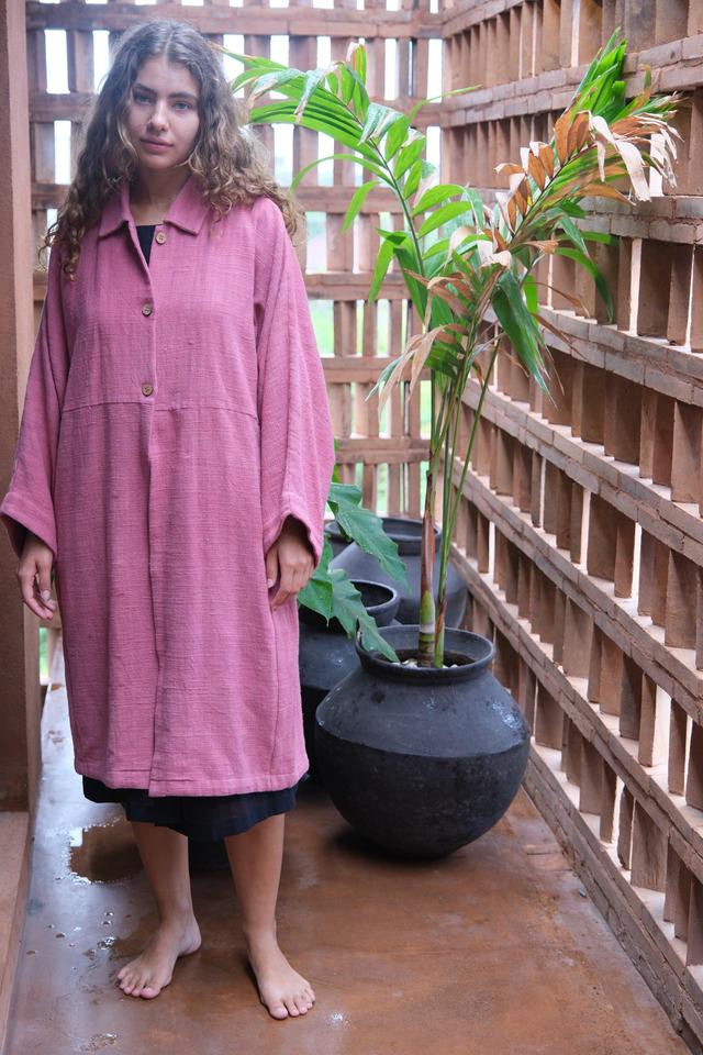 Fiery Pink Duster Jacket Product Image