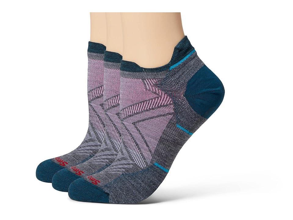 Smartwool Run Zero Cushion Low Ankle Socks 3-Pack (Medium Gray) Women's Crew Cut Socks Shoes Product Image