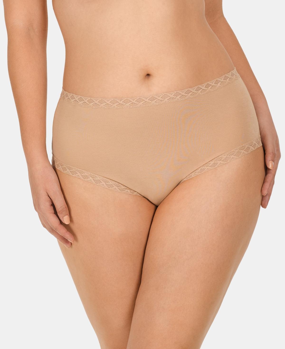 Natori Bliss Lace-Trim High Rise Cotton Brief 755058 Product Image