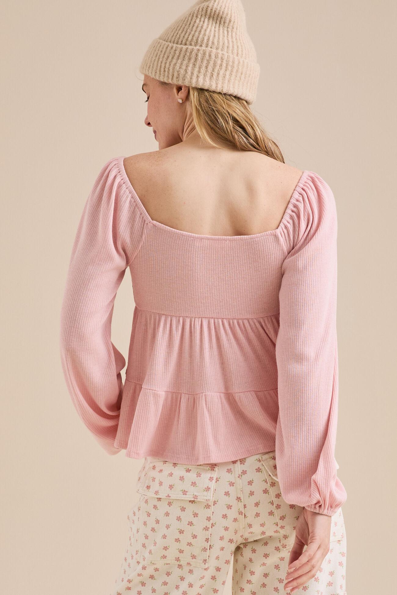 Laine Ribbed Babydoll Top Product Image