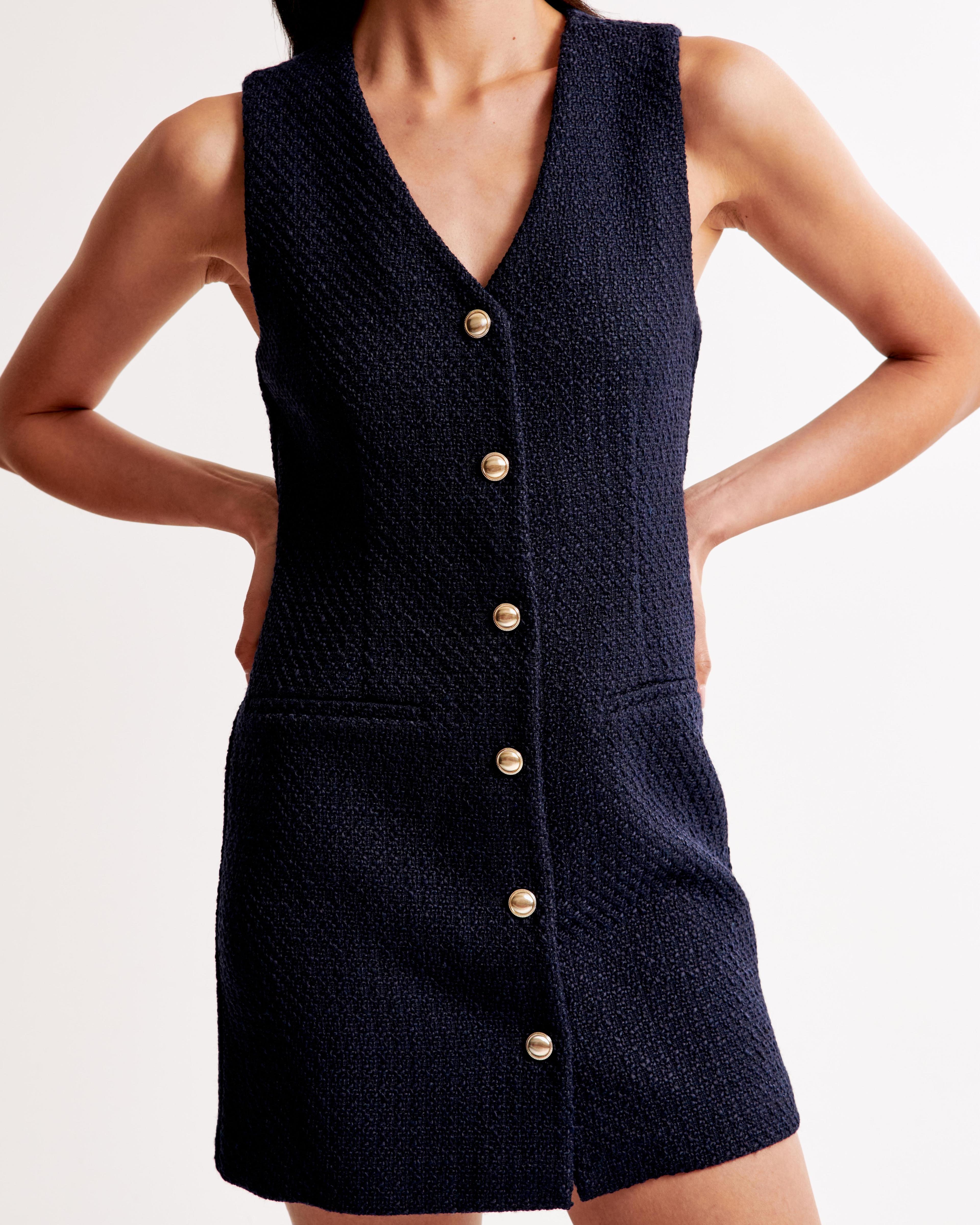 The A&F Mara Tweed Vest Mini Dress Product Image