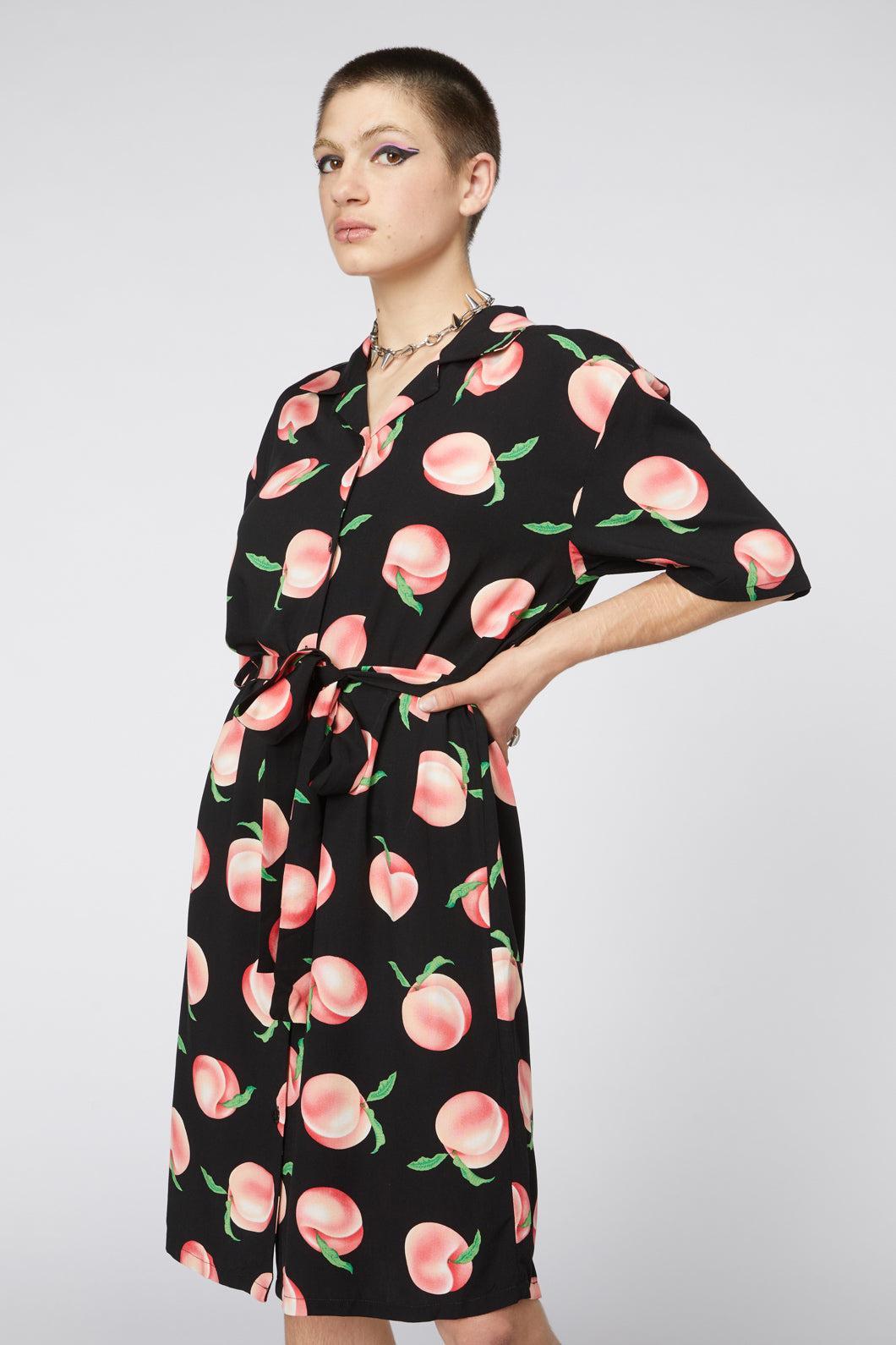 Peachy Viscose Shirt Dress Product Image