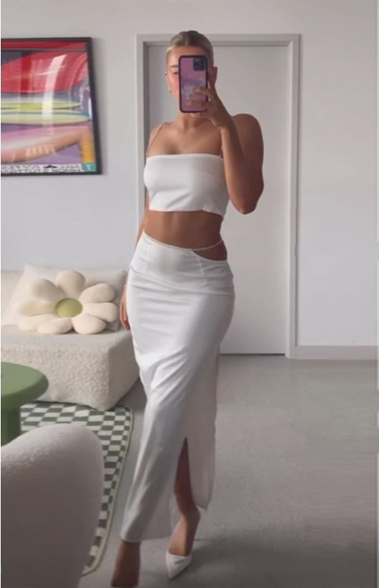 Confetti White Midi Skirt Product Image