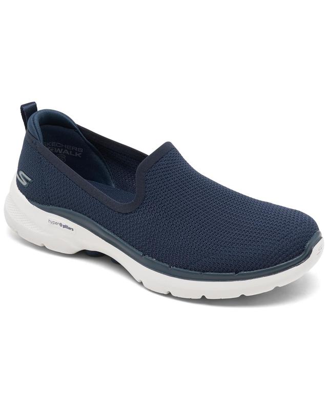 Skechers Womens Go walk 6 - Clear Virtue Slip-On Walking Sneakers from Finish Line Product Image