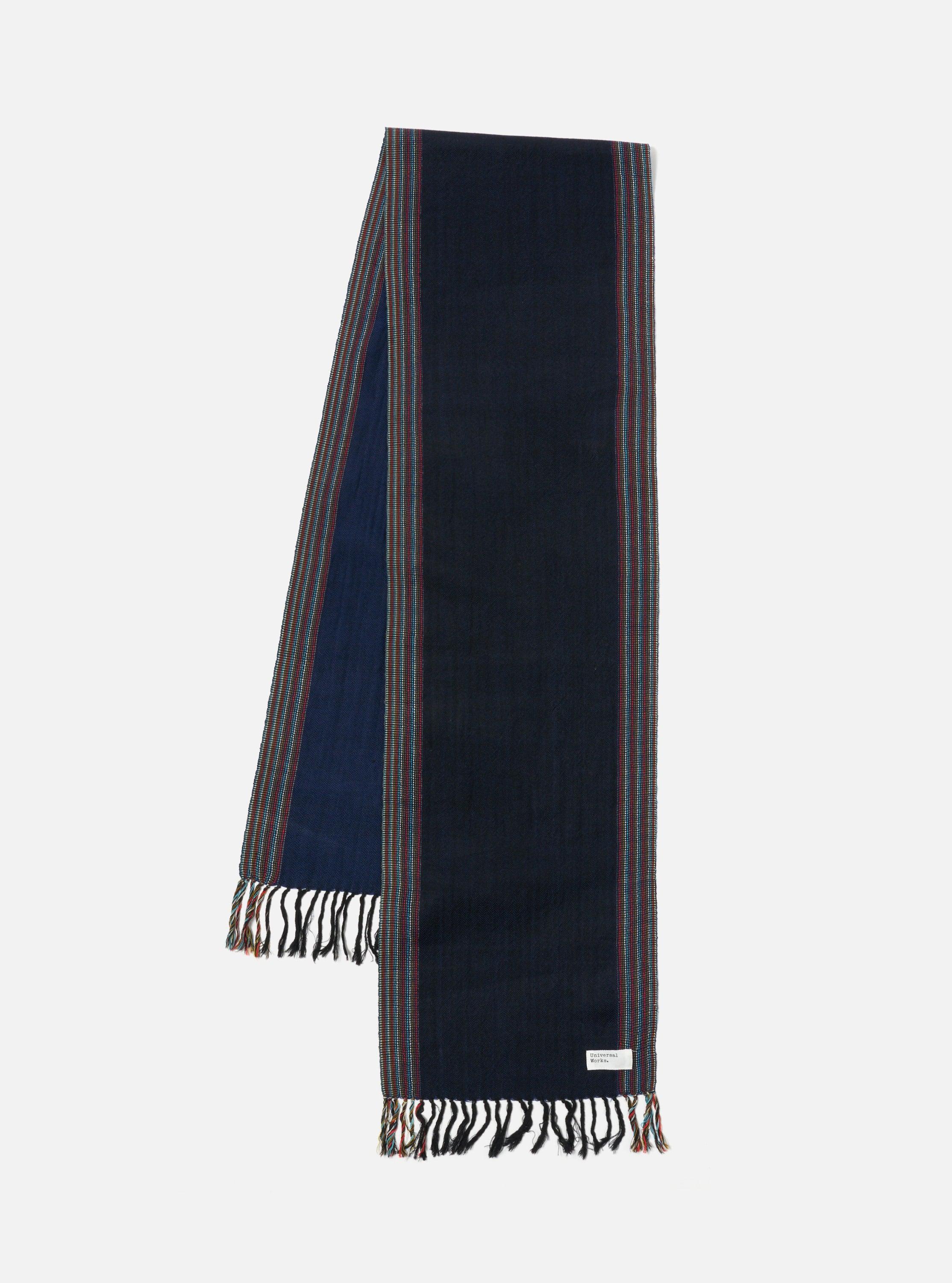 Universal Works Wool Scarf in Navy Merino Wool Product Image