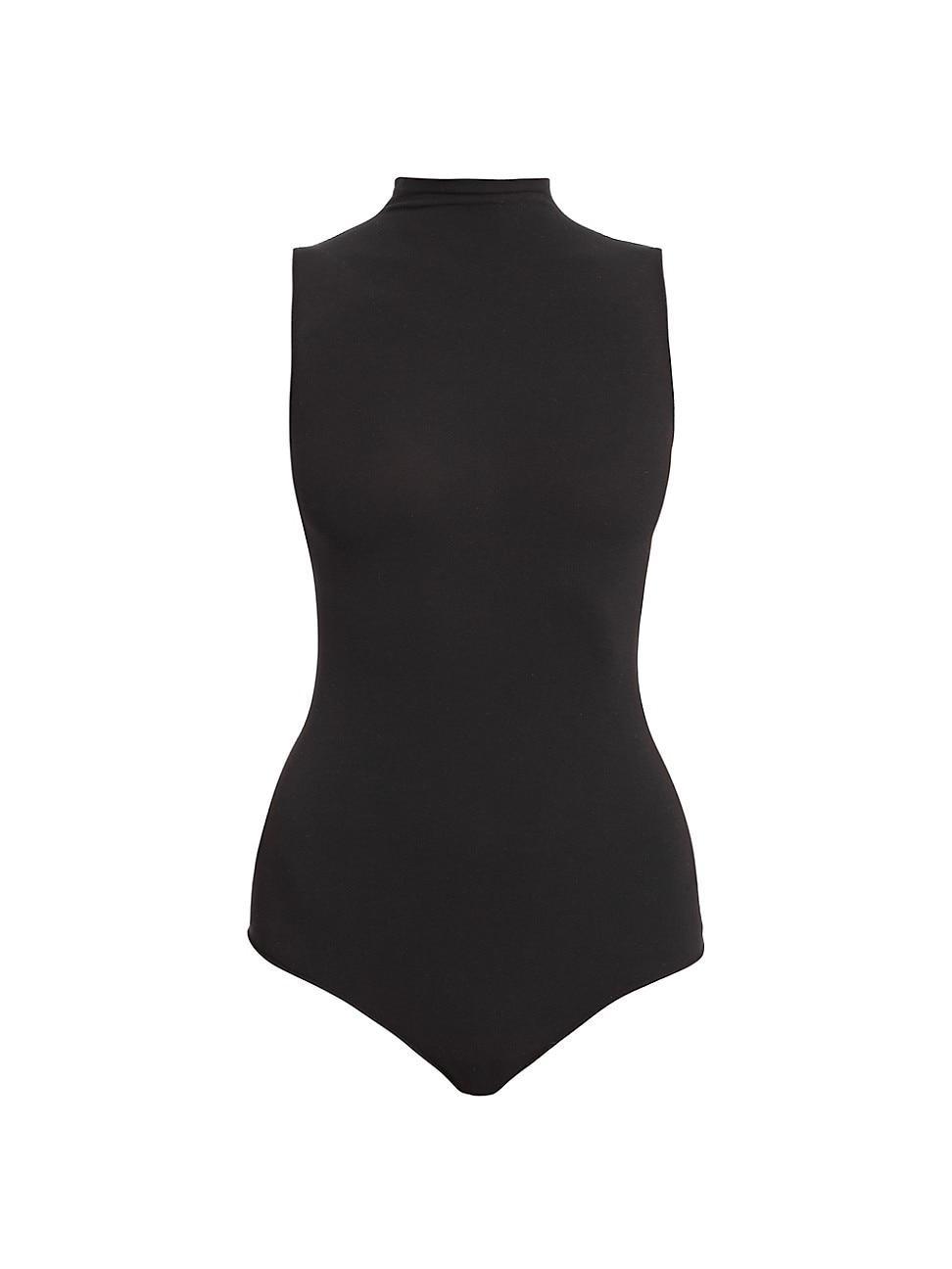 Womens Ballet Mockneck Sleeveless Bodysuit Product Image