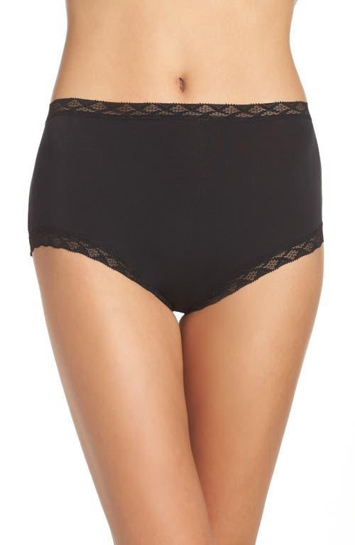 Natori Bliss Lace-Trim High Rise Cotton Brief 755058 Product Image