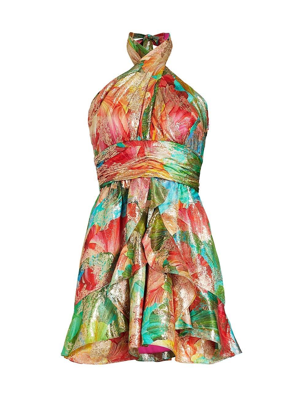 Ramy Brook Reuben Metallic Floral Dress Product Image