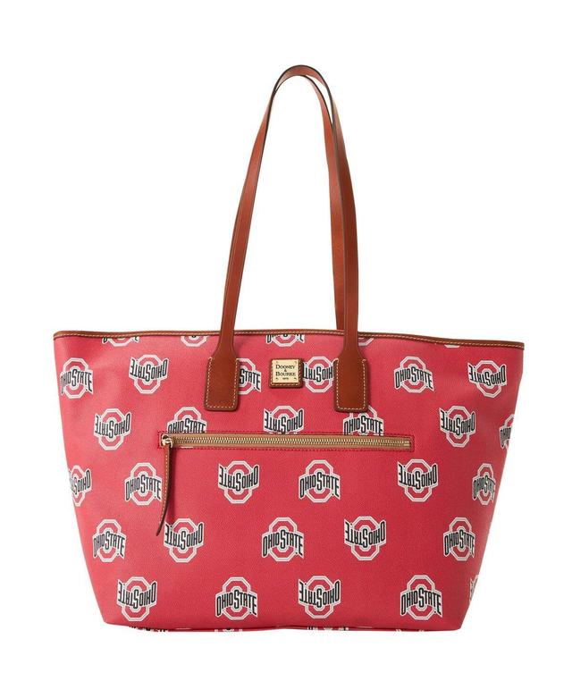 Womens Dooney & Bourke Ohio State Buckeyes Sporty Monogram Large Zip Tote Bag Product Image