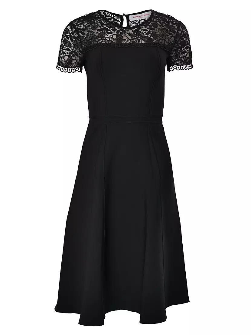 Knit Lace-Embellished Midi-Dress product image