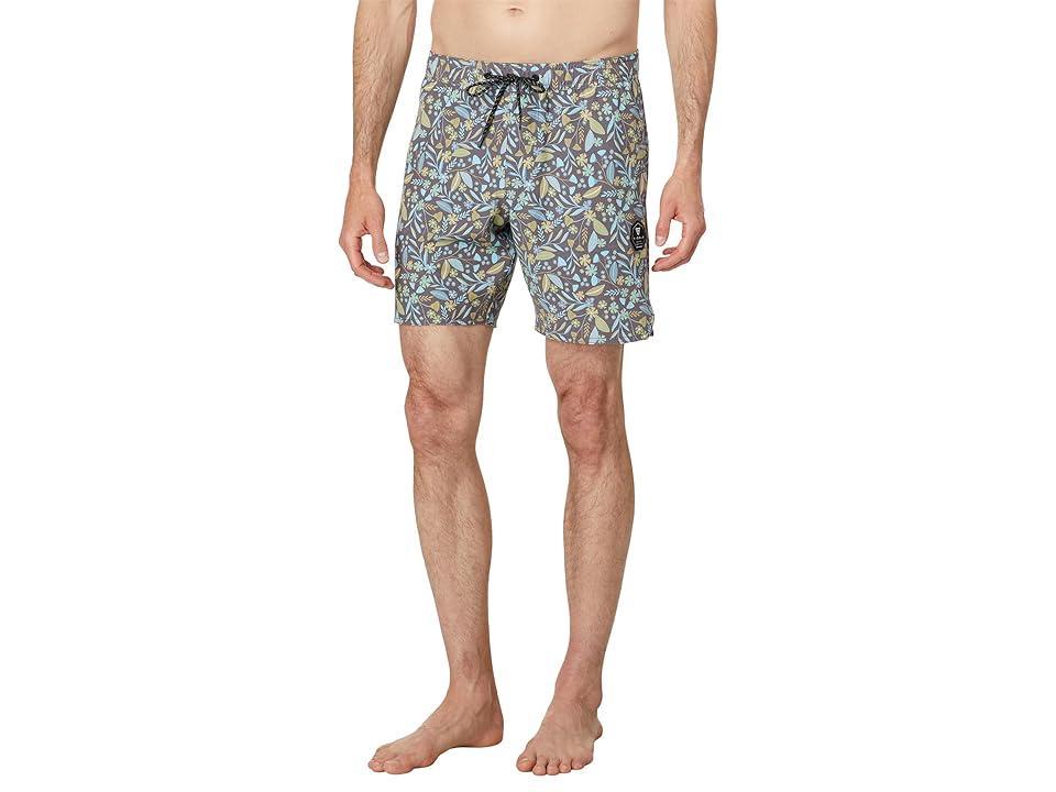 VISSLA Gardena 16.5 Ecolastic Trunks (Phantom) Men's Swimwear Product Image