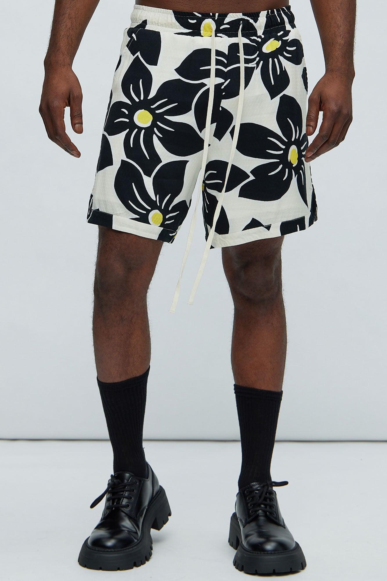 Malaysia Floral Warmup Shorts - White/combo Product Image