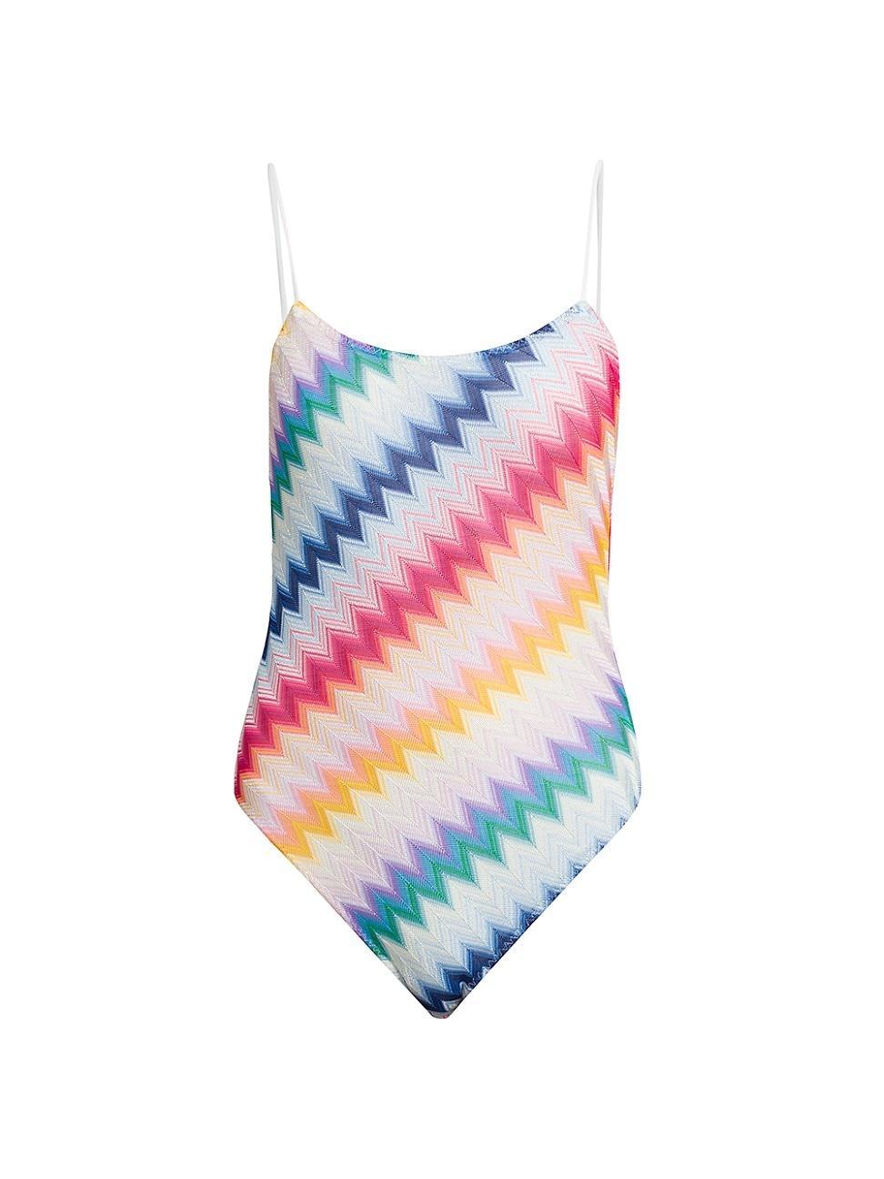 Womens Knit One-Piece Swimsuit Product Image