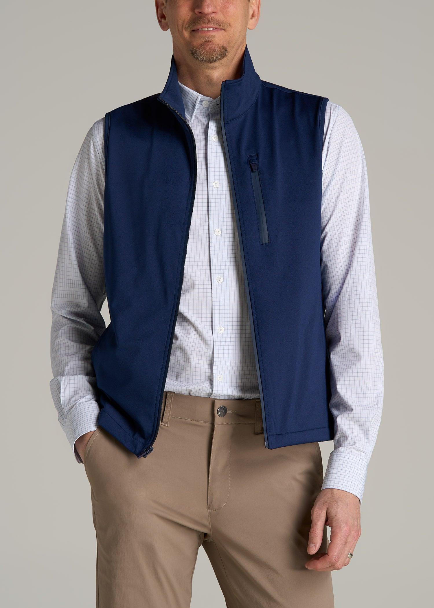 Performance Vest for Tall Men in Blue Mix Product Image