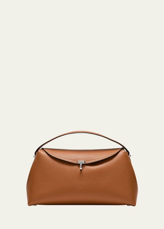 Womens T-Lock Leather Top-Handle Bag Product Image