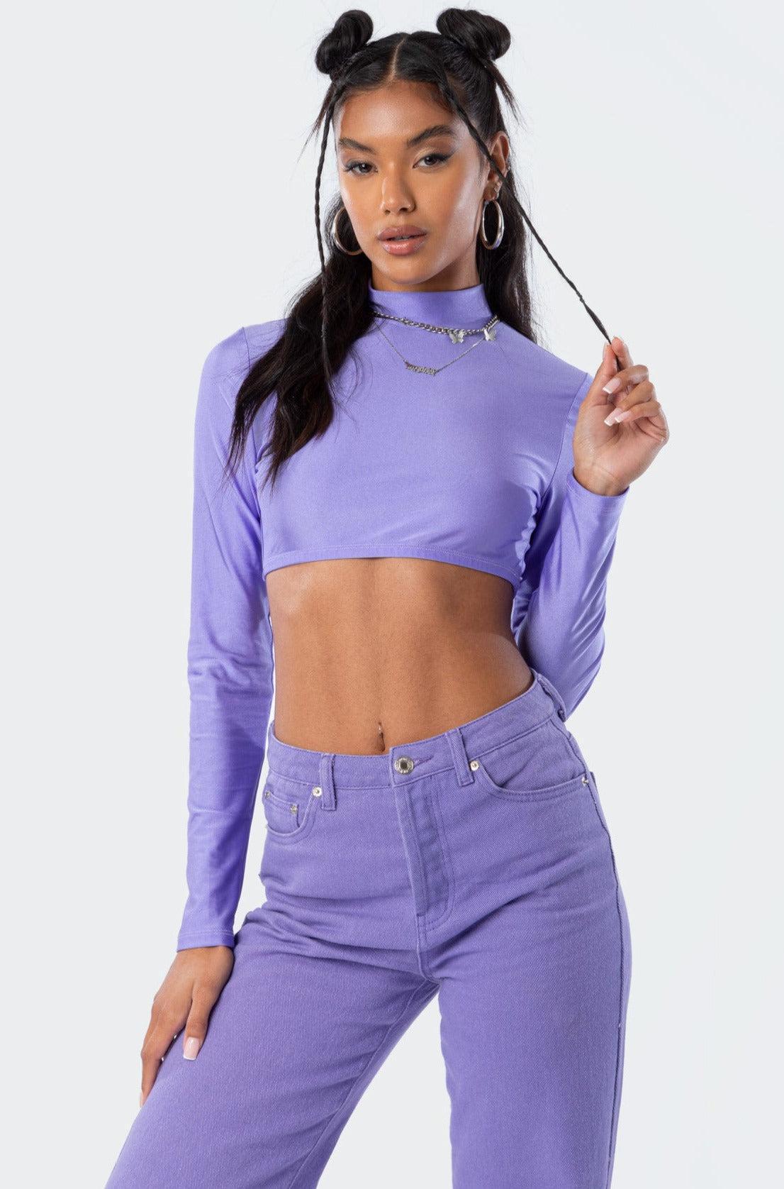 Kimmy Shiny Crop Top Product Image