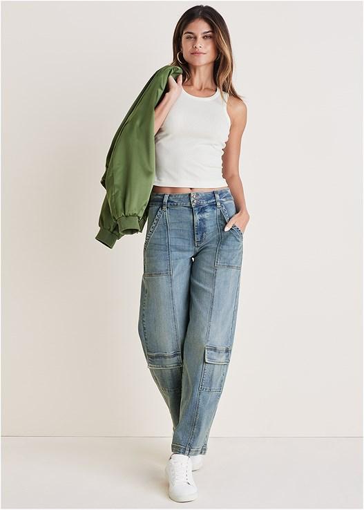 Cargo Wide Leg Jean Product Image