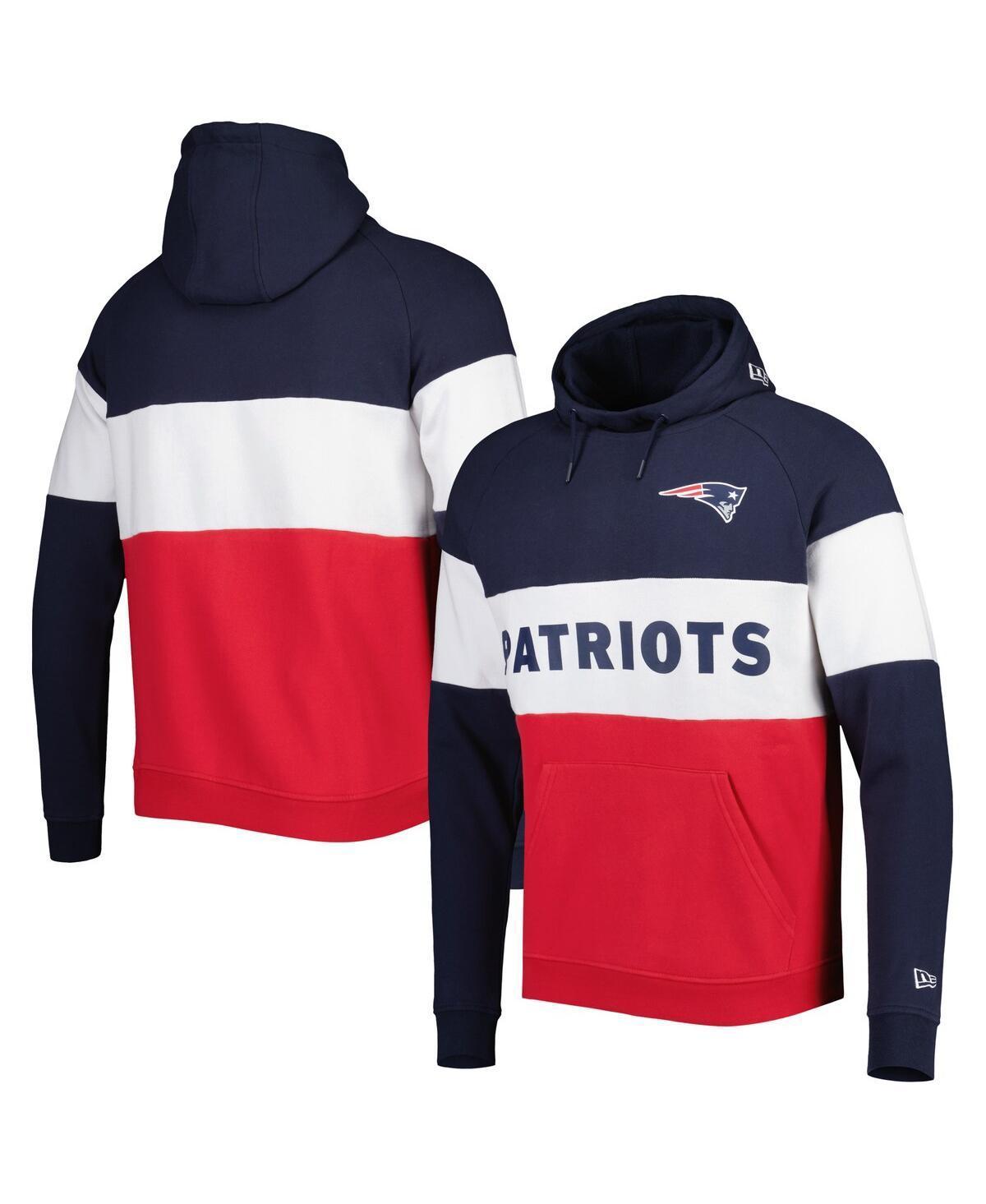 Mens New Era New England Patriots Colorblock Current Pullover Hoodie Product Image