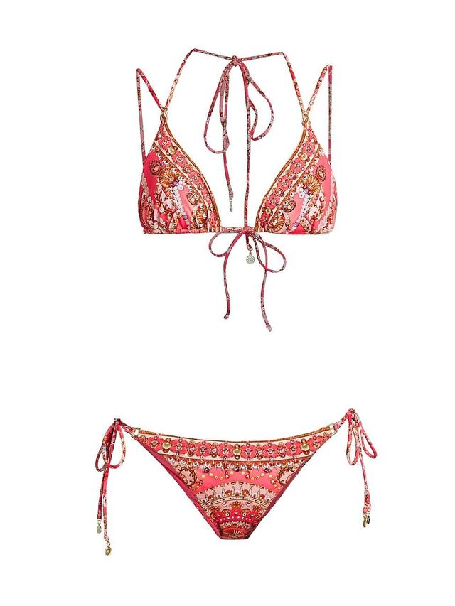 Womens Shell Print Triangle Bikini Product Image