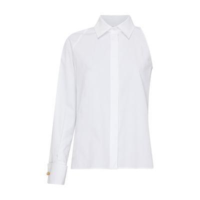 Centro One Shoulder Shirt In White Product Image