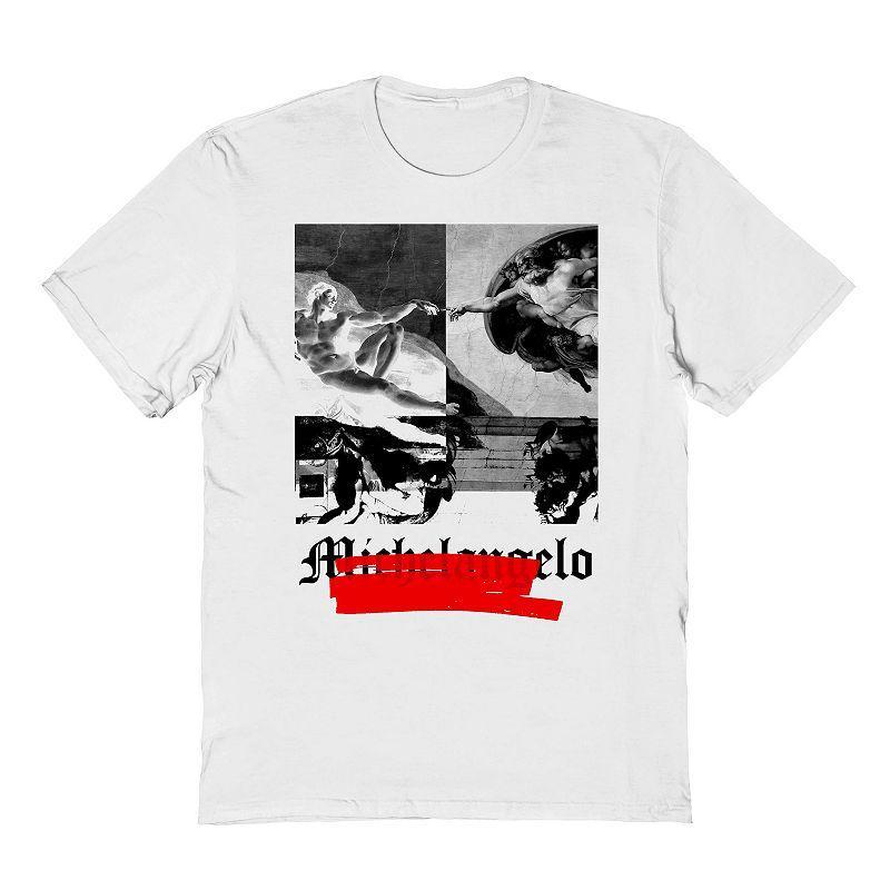 Mens apoh - Michelangelo Negative Graphic Tee White Product Image