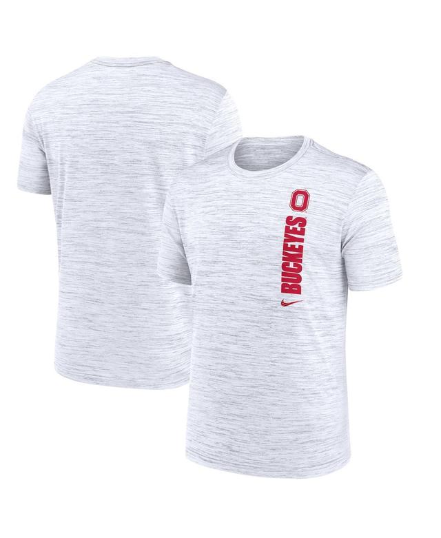 Nike Mens White Ohio State Buckeyes 2024 Sideline Velocity Performance T-Shirt Product Image