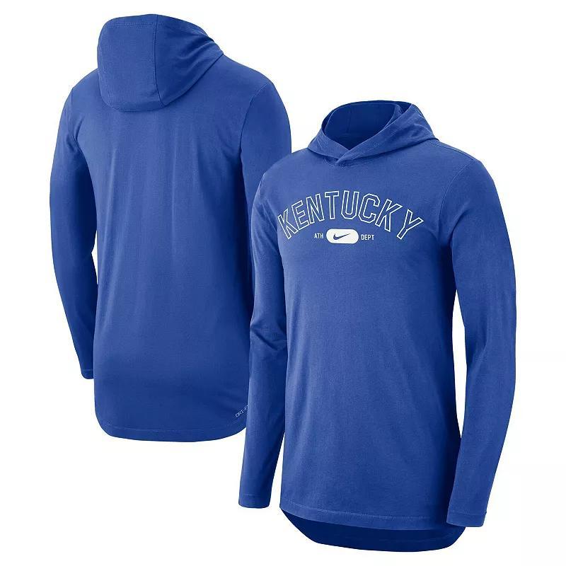 Mens Nike Royal Duke Blue Devils Campus Performance Long Sleeve Hoodie T-Shirt Product Image