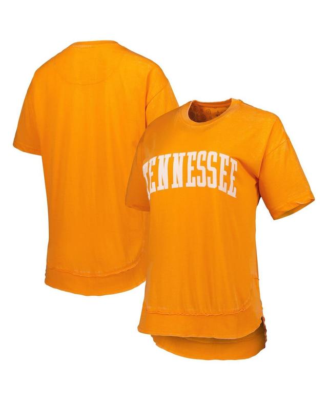 Womens Pressbox Tennessee Orange Tennessee Volunteers Arch Poncho T-shirt Product Image