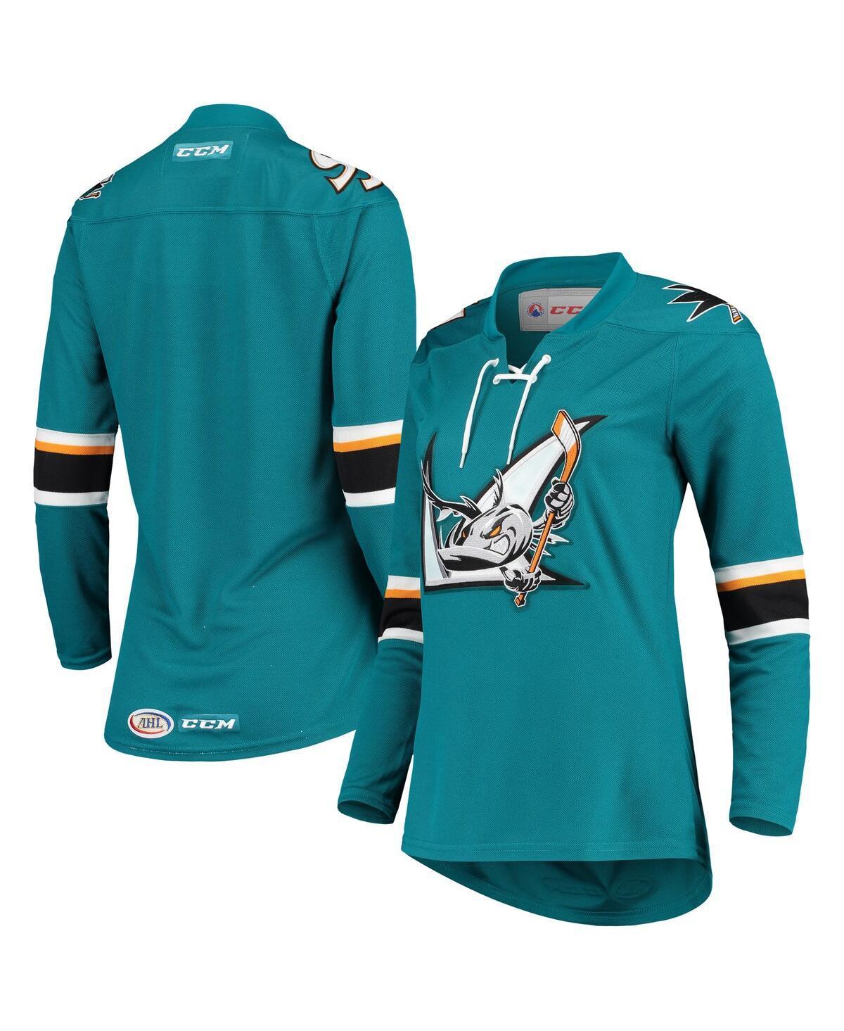 Womens Ccm Teal San Jose Barracuda Premier Home Jersey - Teal Product Image