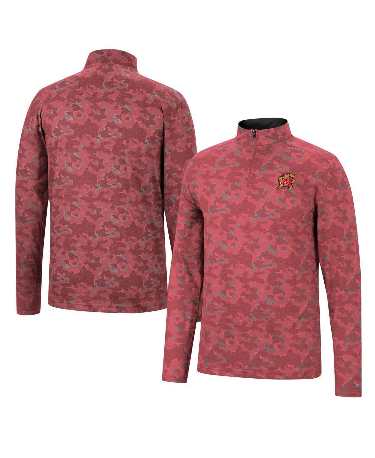 Mens Colosseum Red Maryland Terrapins Tivo Quarter-Zip Jacket Product Image