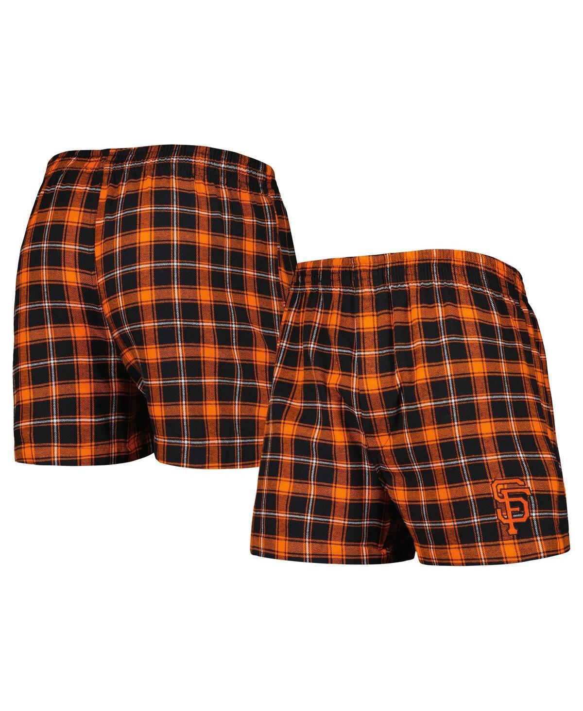 Mens Concepts Sport Black San Francisco Giants Ledger Flannel Boxers - Black Product Image