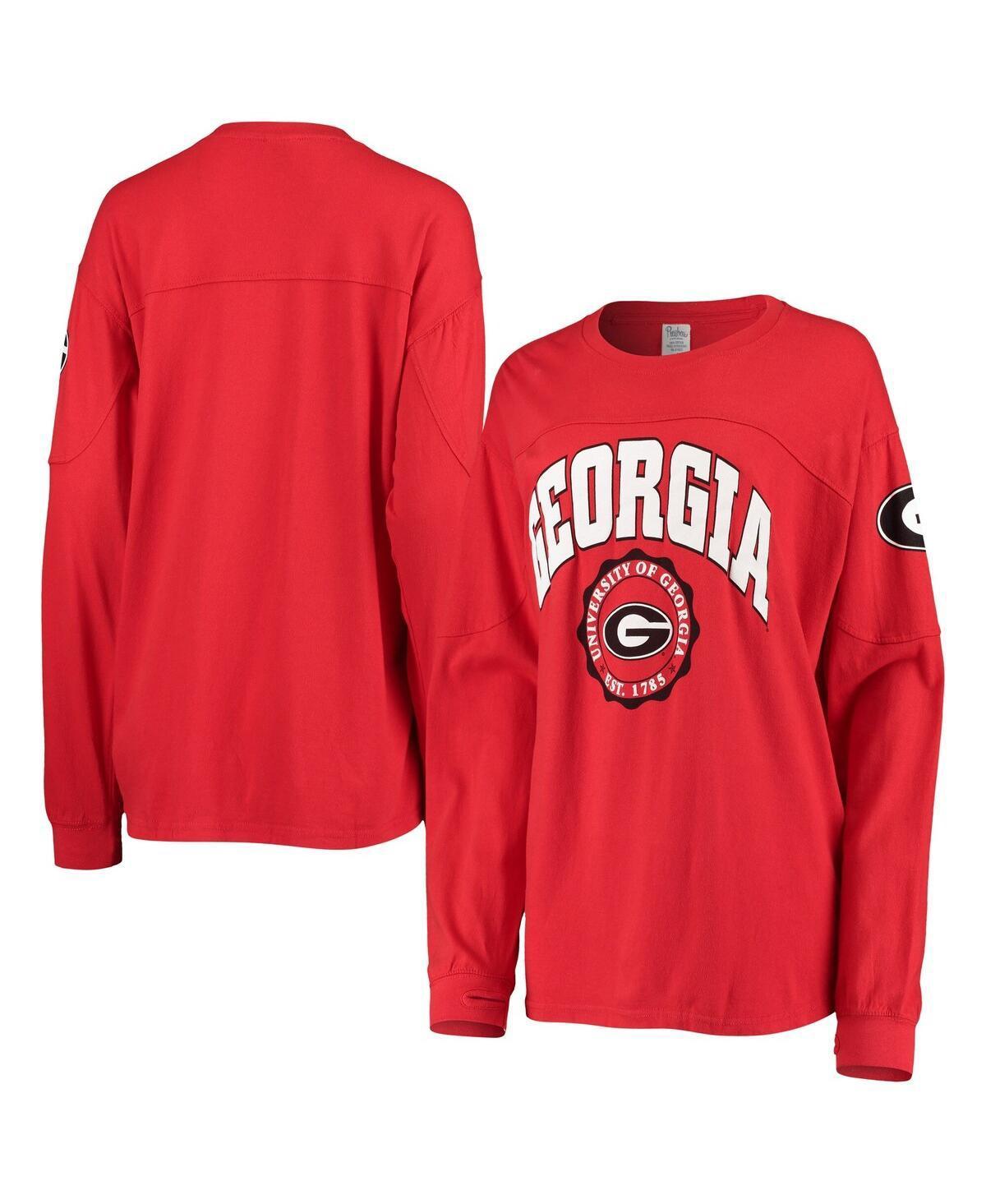 Womens Pressbox Red Georgia Bulldogs Edith Long Sleeve T-shirt Product Image