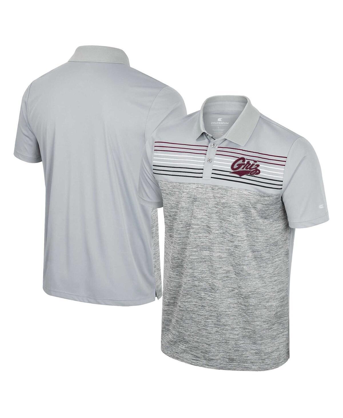 Mens Colosseum Gray Montana Grizzlies Cybernetic Polo Product Image