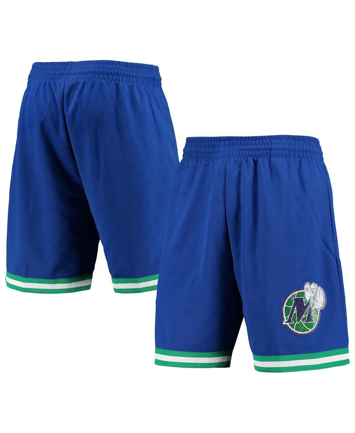 Men's Mitchell & Ness Blue Dallas Mavericks 1998 Hardwood Classics 75th Anniversary Swingman Shorts, Size: 3XL Product Image