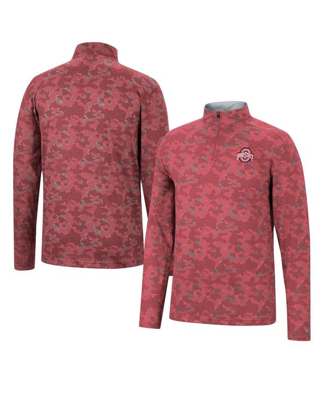 Mens Colosseum Scarlet Ohio State Buckeyes Tivo Quarter-Zip Jacket Product Image