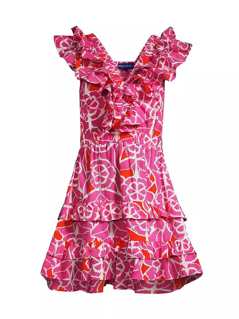 Dante Floral Cotton Frill Minidress Product Image