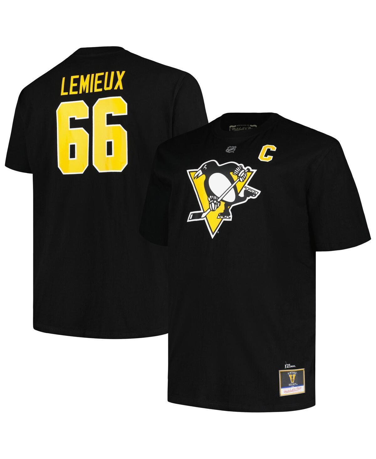 Mens Profile Mario Lemieux Pittsburgh Penguins Big & Tall Captain Patch Name & Number T-Shirt Product Image