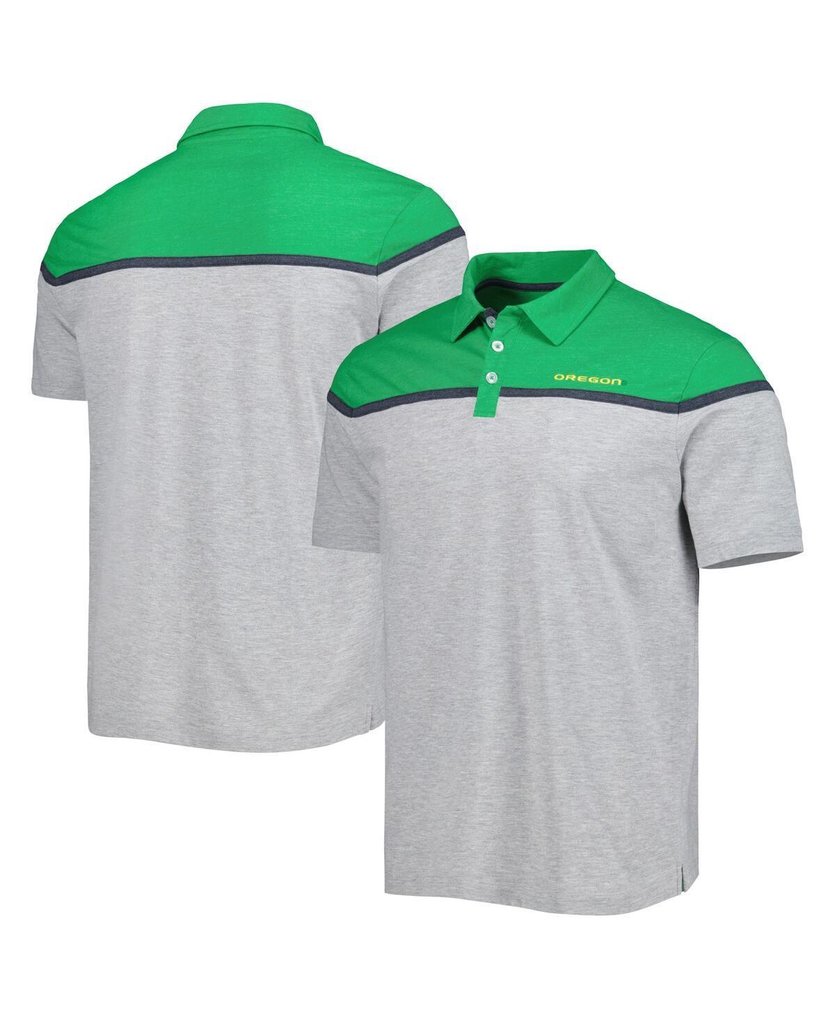 Mens Colosseum Heather Gray Oregon Ducks Chamberlain Polo Shirt Product Image