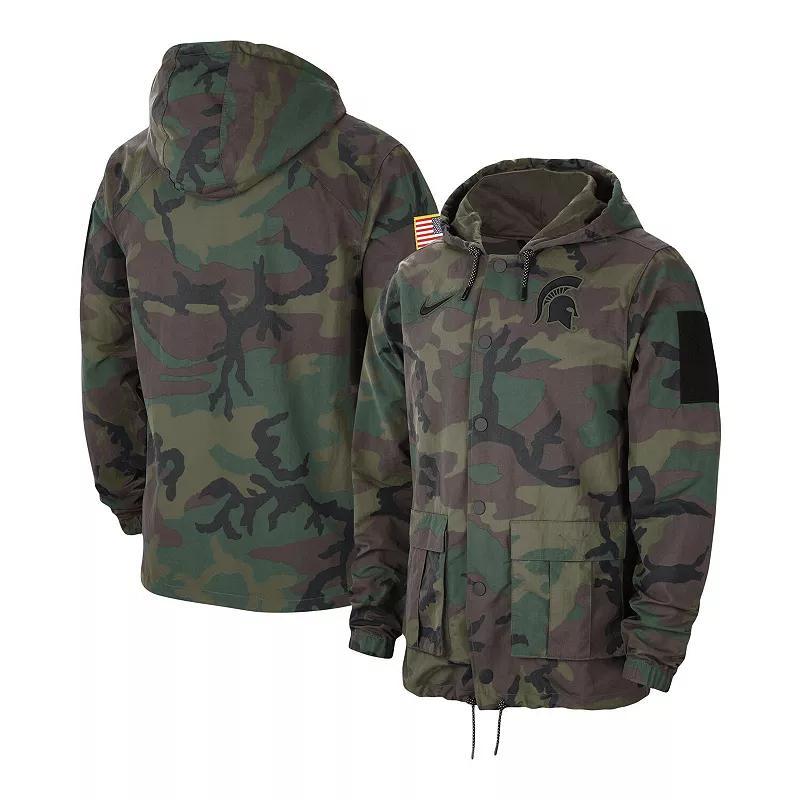 Mens Nike Camo Texas Longhorns Military Pack Lightweight Full-Snap Hooded Jacket Product Image