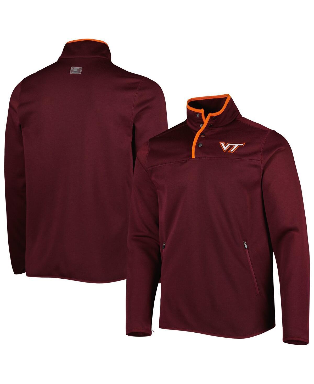 Mens Colosseum Maroon Virginia Tech Hokies Rebound Quarter-Snap Jacket Product Image