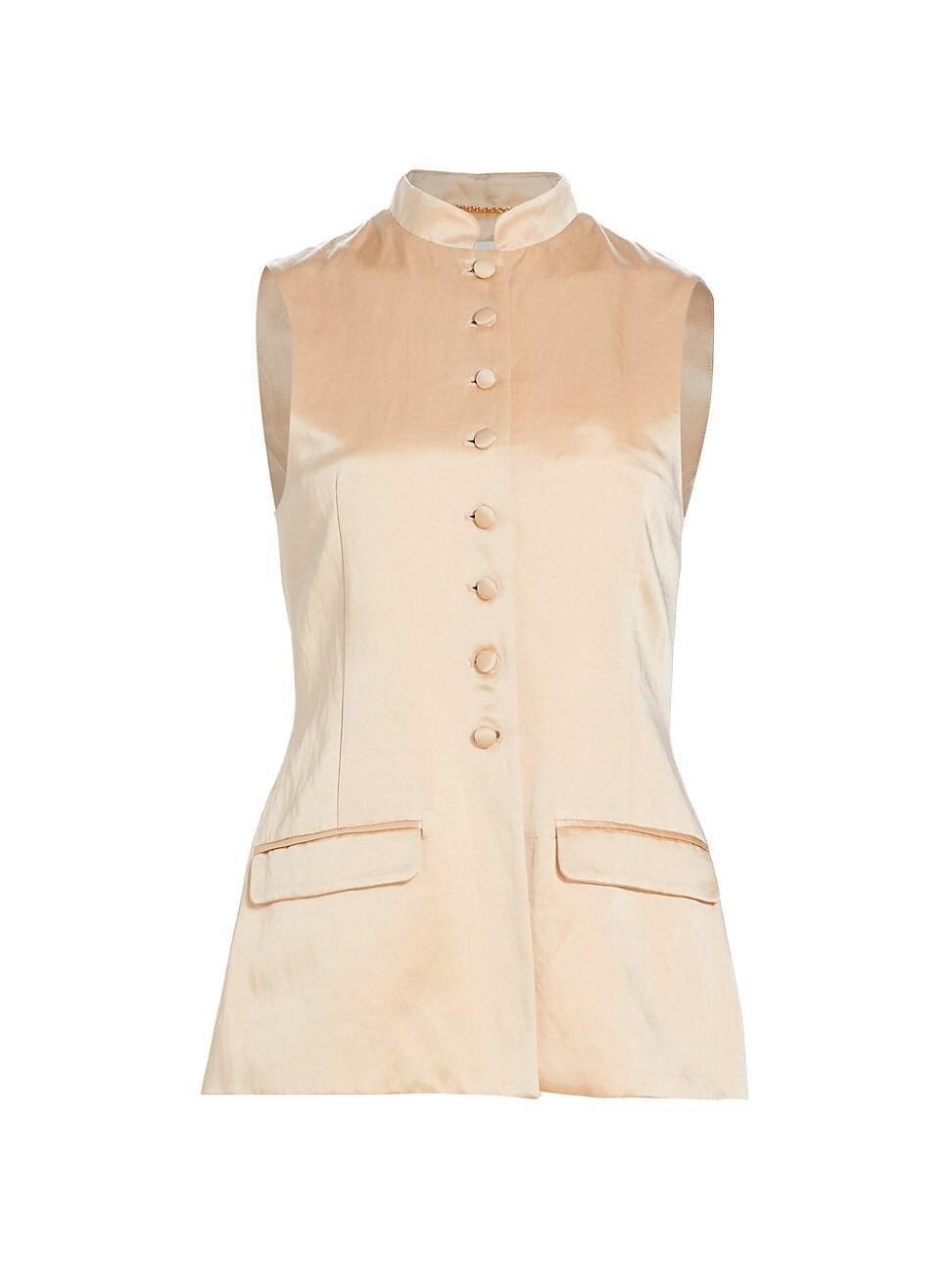 Womens Tailored Satin Vest Product Image