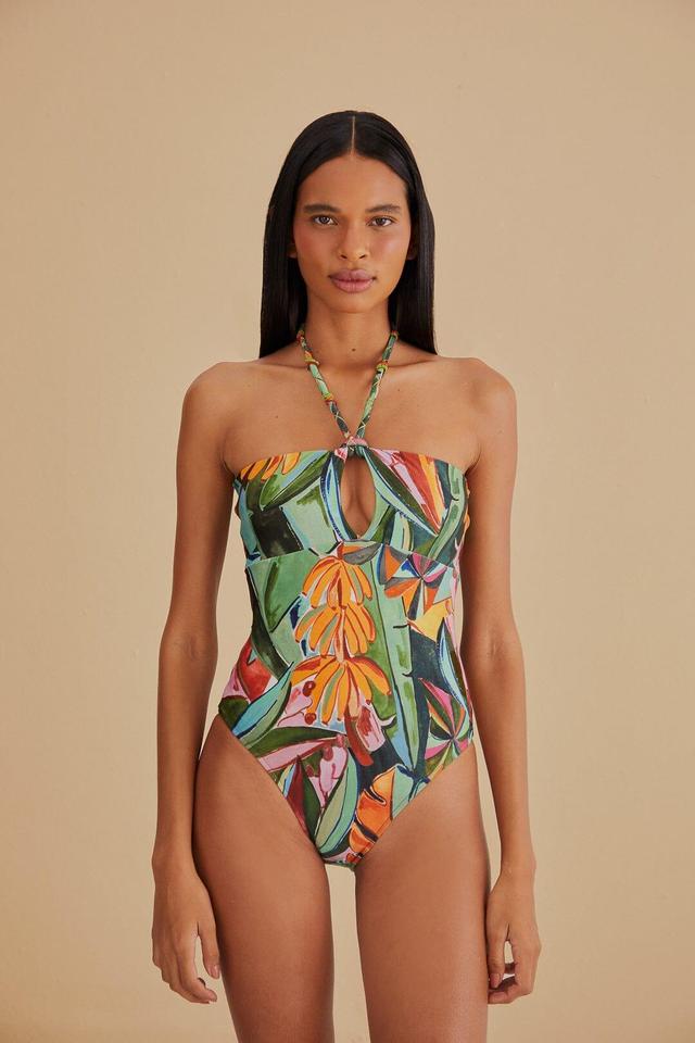 Banana Foliage One Piece Swimsuit Product Image