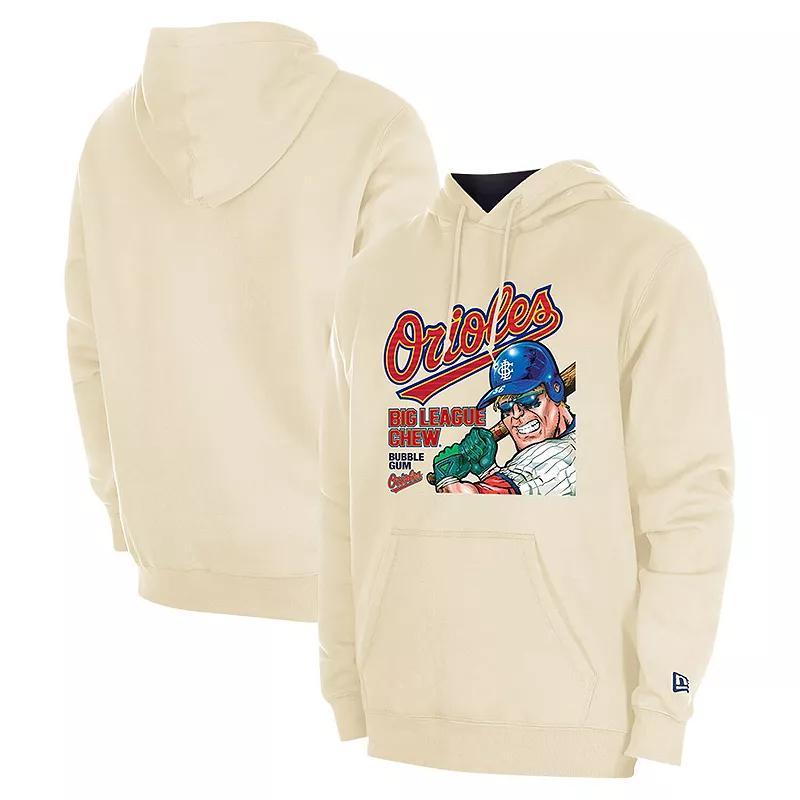 Mens New Era Cream Baltimore Orioles Big League Chew Pullover Hoodie Product Image