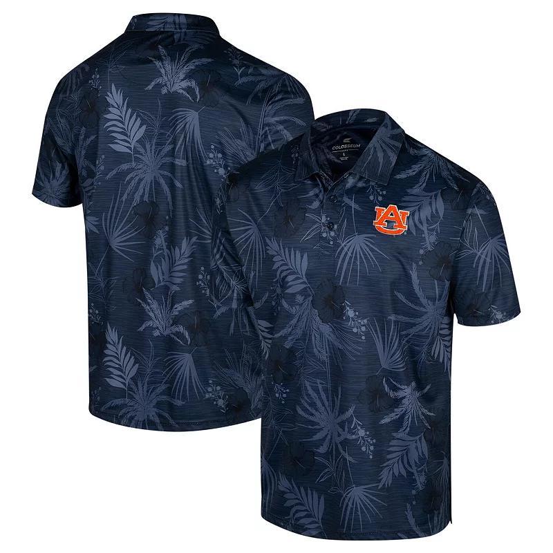 Mens Colosseum Auburn Tigers Big & Tall Palms Polo Blue Product Image