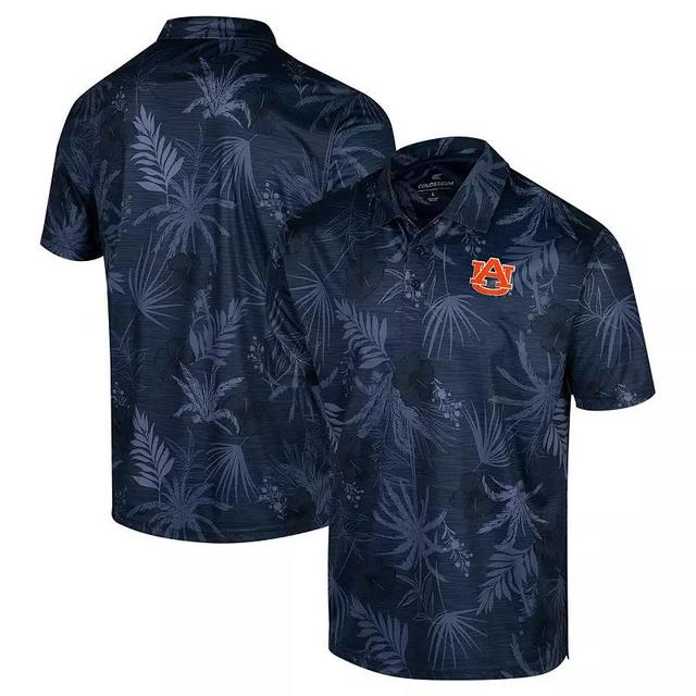 Mens Colosseum Navy Auburn Tigers Big & Tall Palms Polo Product Image