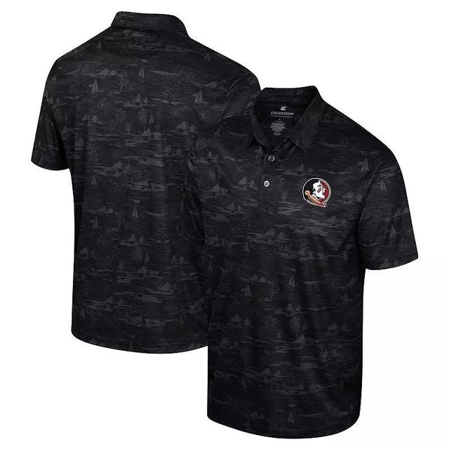 Mens Colosseum Florida State Seminoles Daly Print Polo Product Image