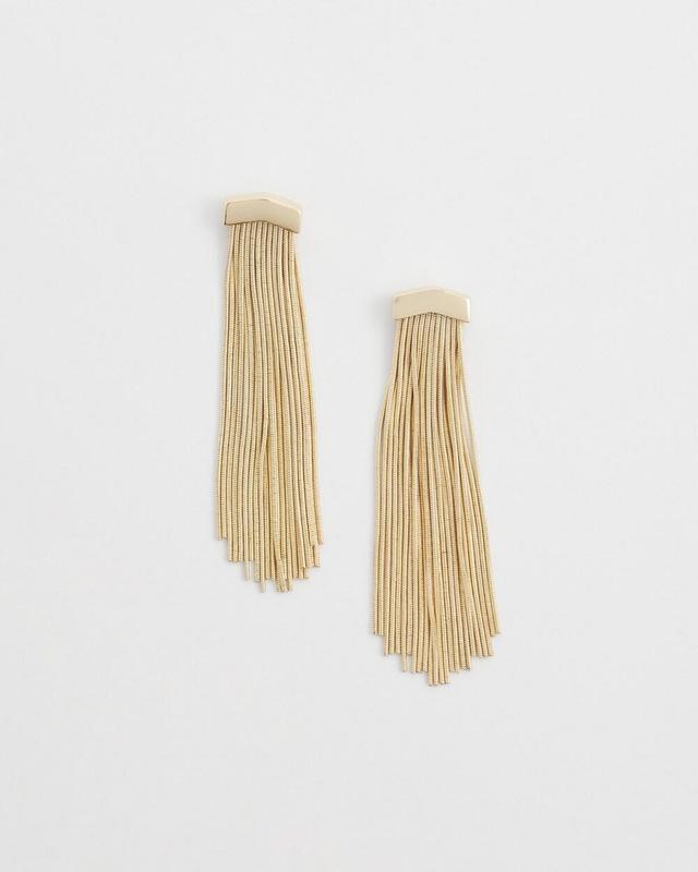 Gold Tone Tassel Earrings   Chico's - Gold - Women Product Image